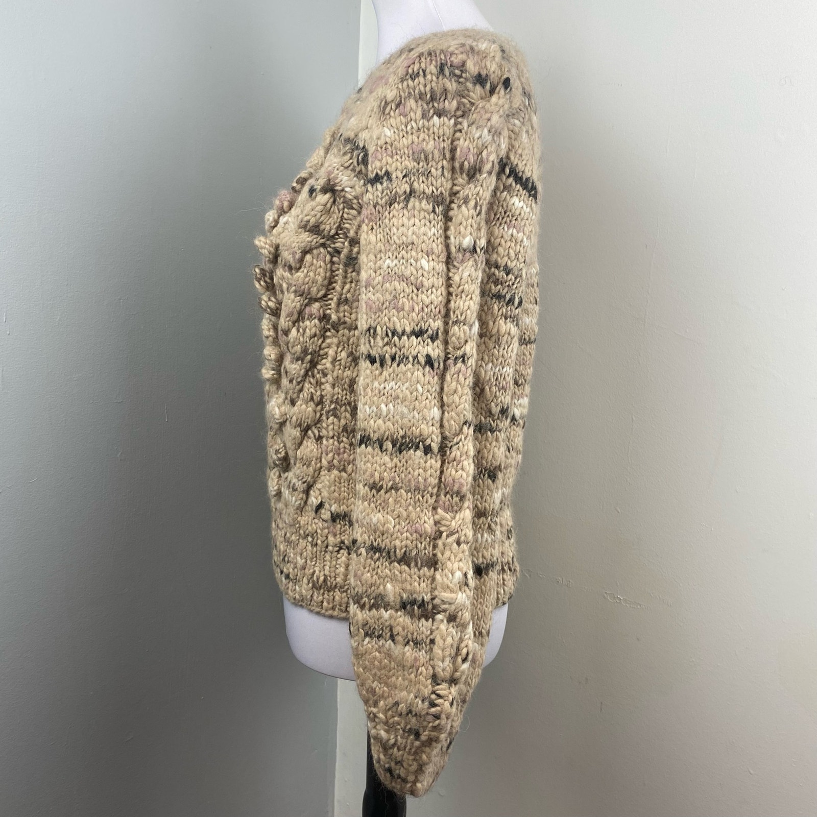 St Roche Natural/Pale Pink Luna Alpaca Chunky Sweater Small $575 — image 6 of 8